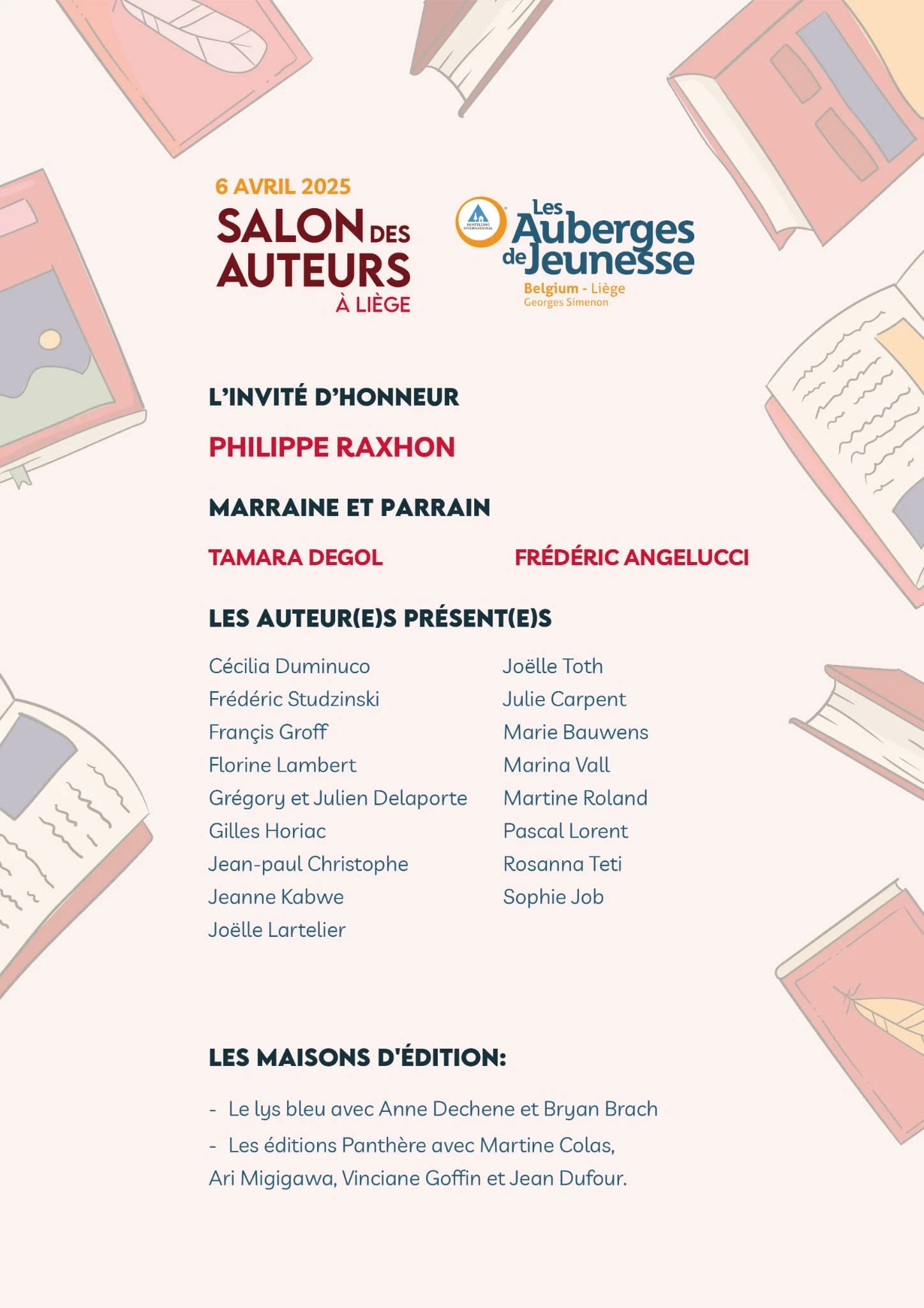 📕 Salon des Auteurs 2 liste auteurs