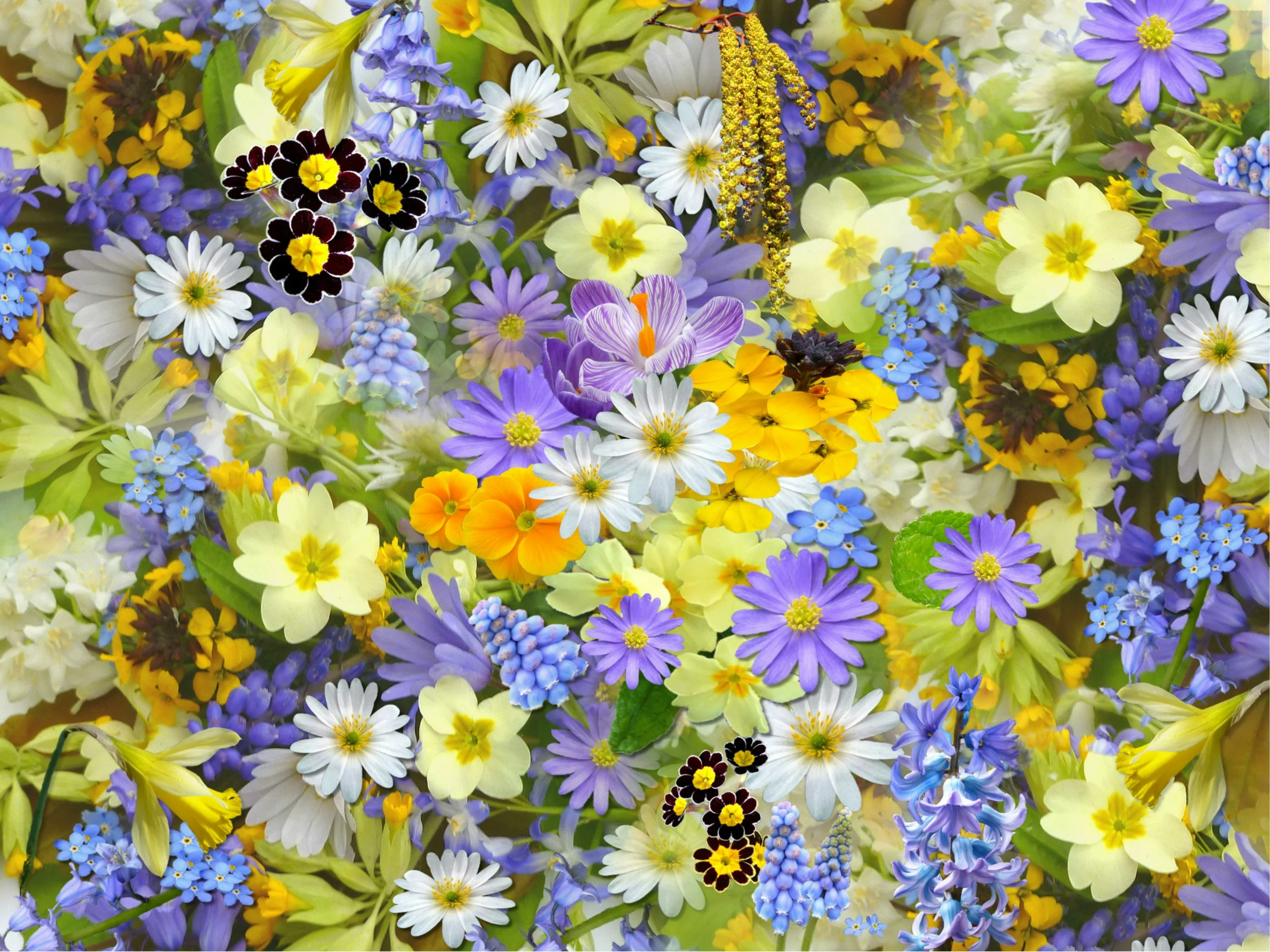 đž Atelier dâArt Floral SpĂ©cial PĂąques 3 fleurs diverses sauvages